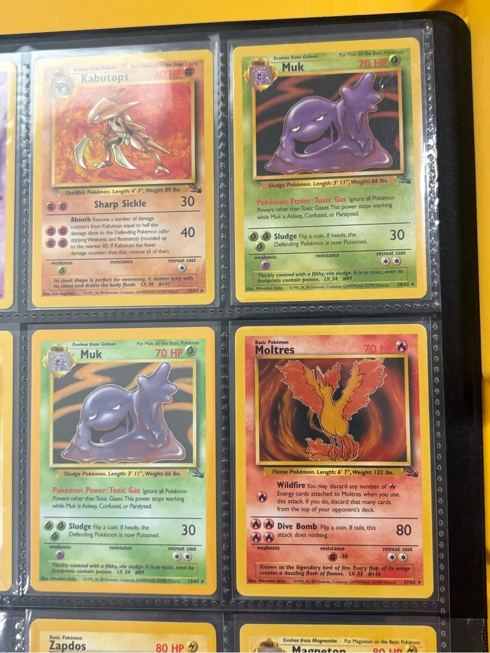 Pokemon Vintage Fossil 8 Card Lot Collection